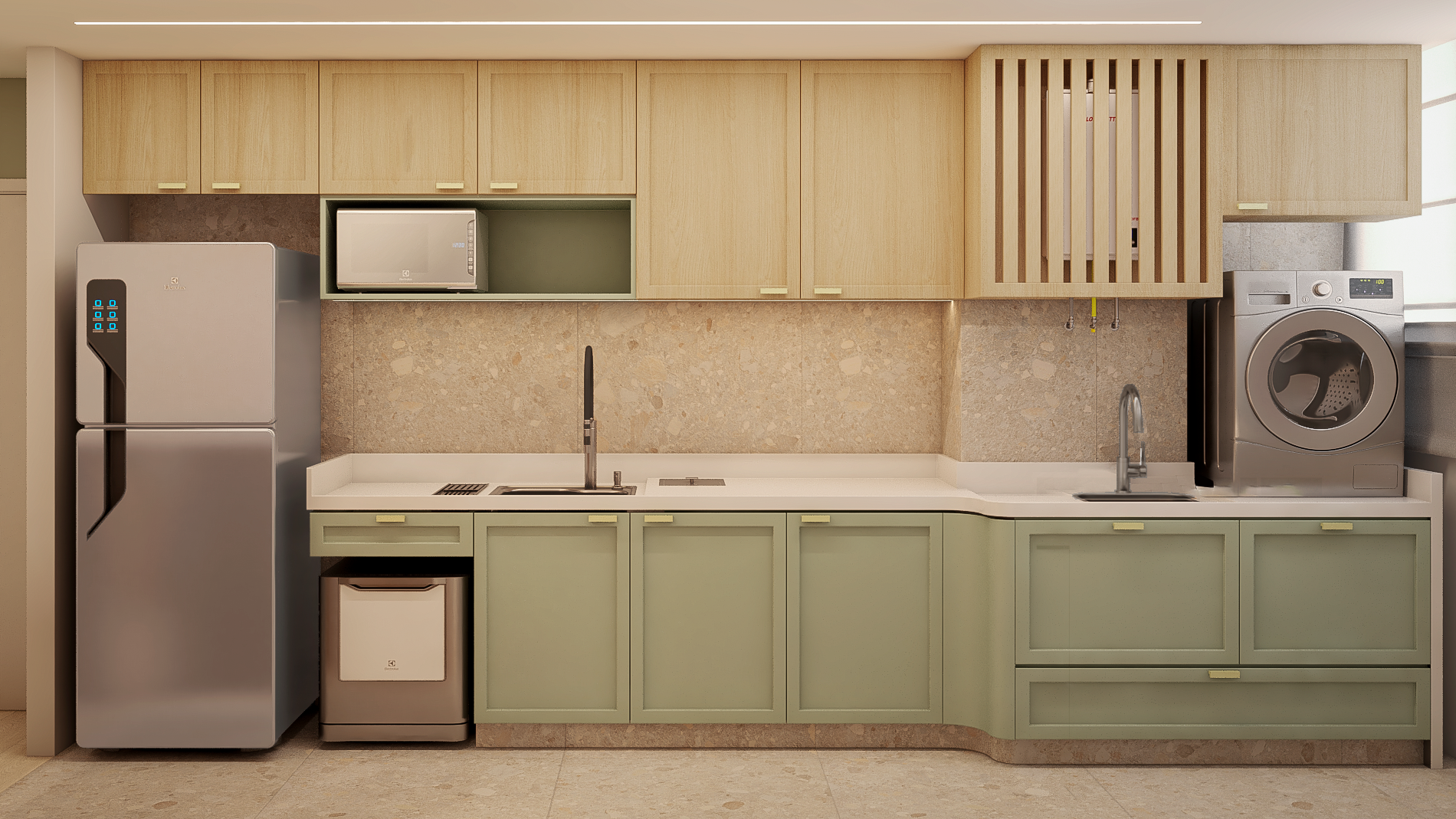 Cozinha e lavanderia